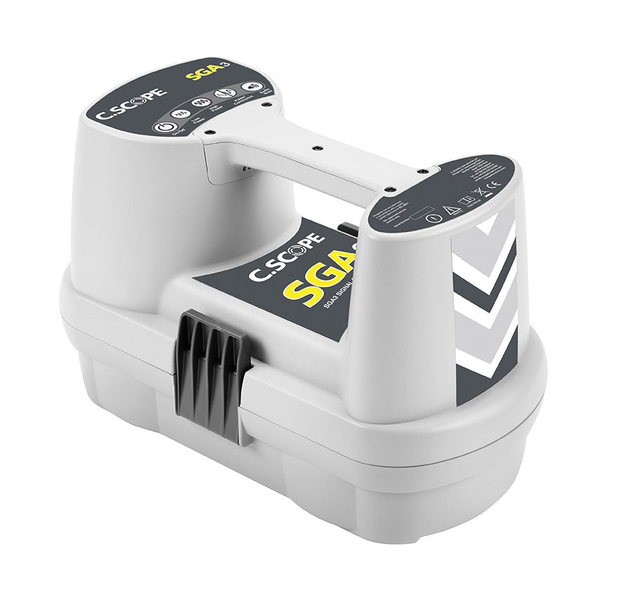 A white box with a battery in it.