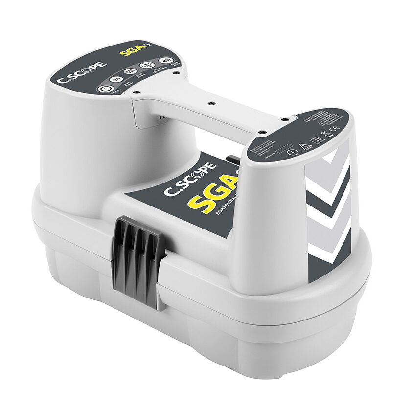 A white box with a battery in it.